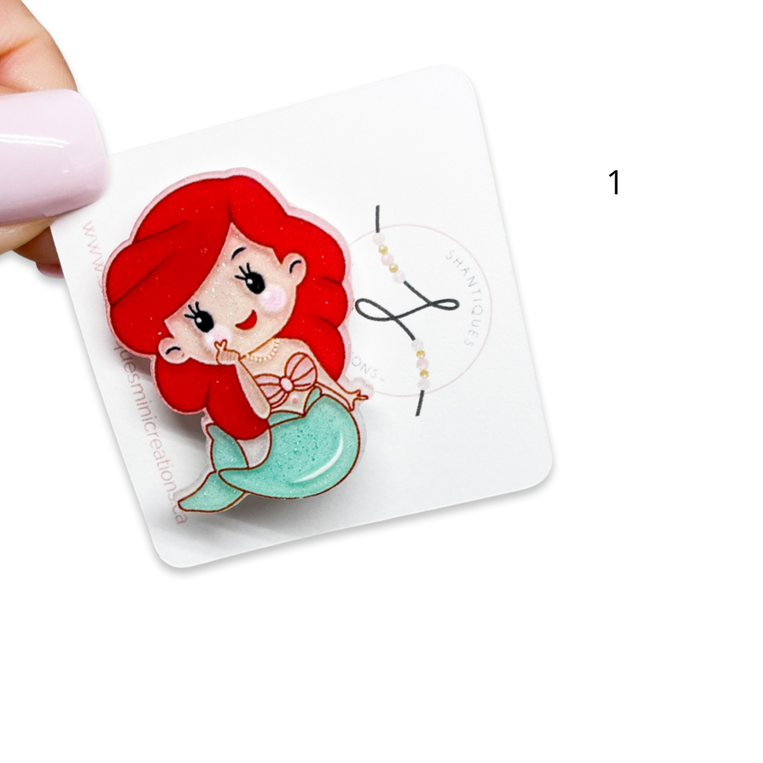 Princess - Mini Alligator Bar Clips