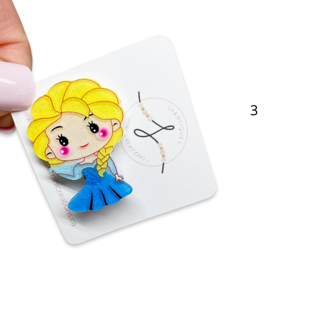 Princess - Mini Alligator Bar Clips