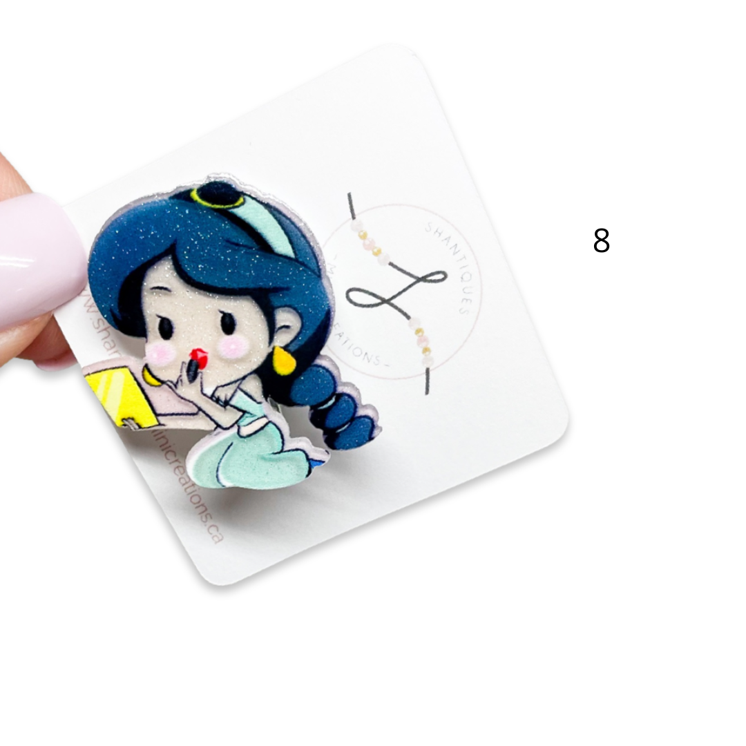 Princess - Mini Alligator Bar Clips