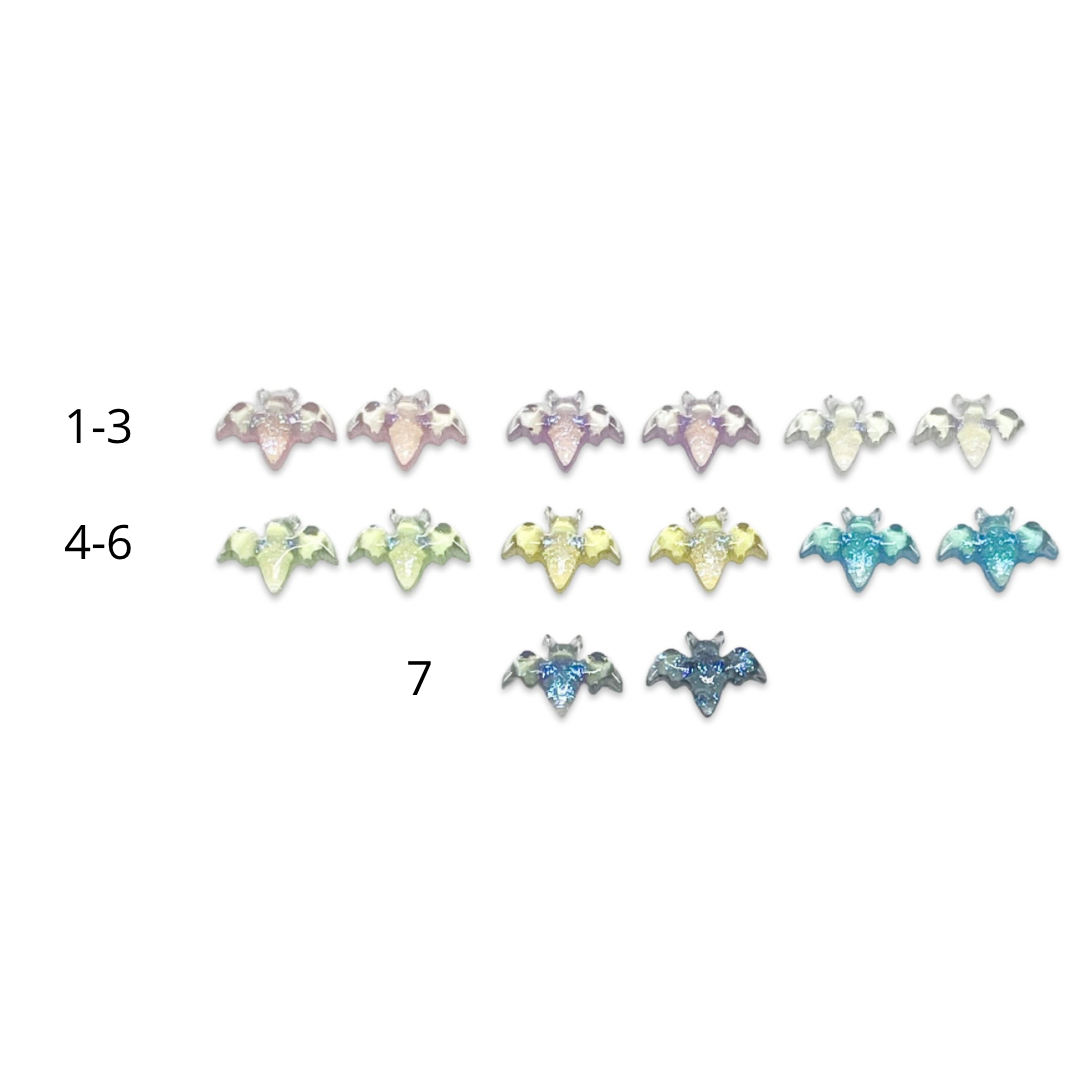Earrings - Translucent Bats