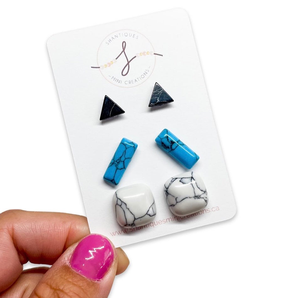 Marble - Trio Earrings