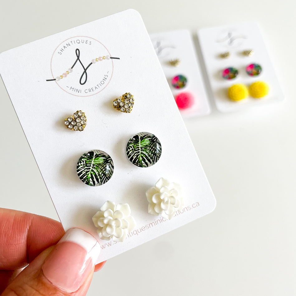 Trio Earrings - Neon Fun