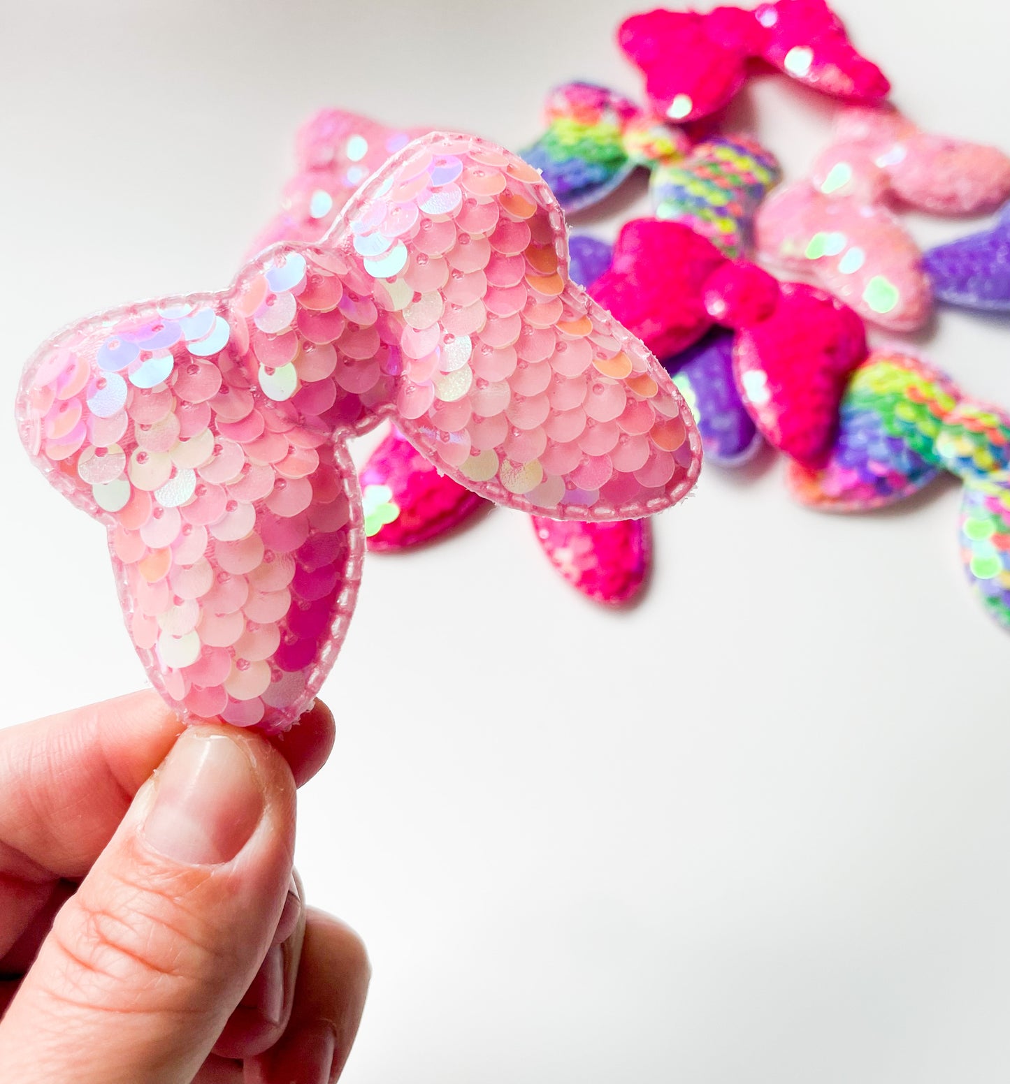 Sequin Bows - Snap Clips