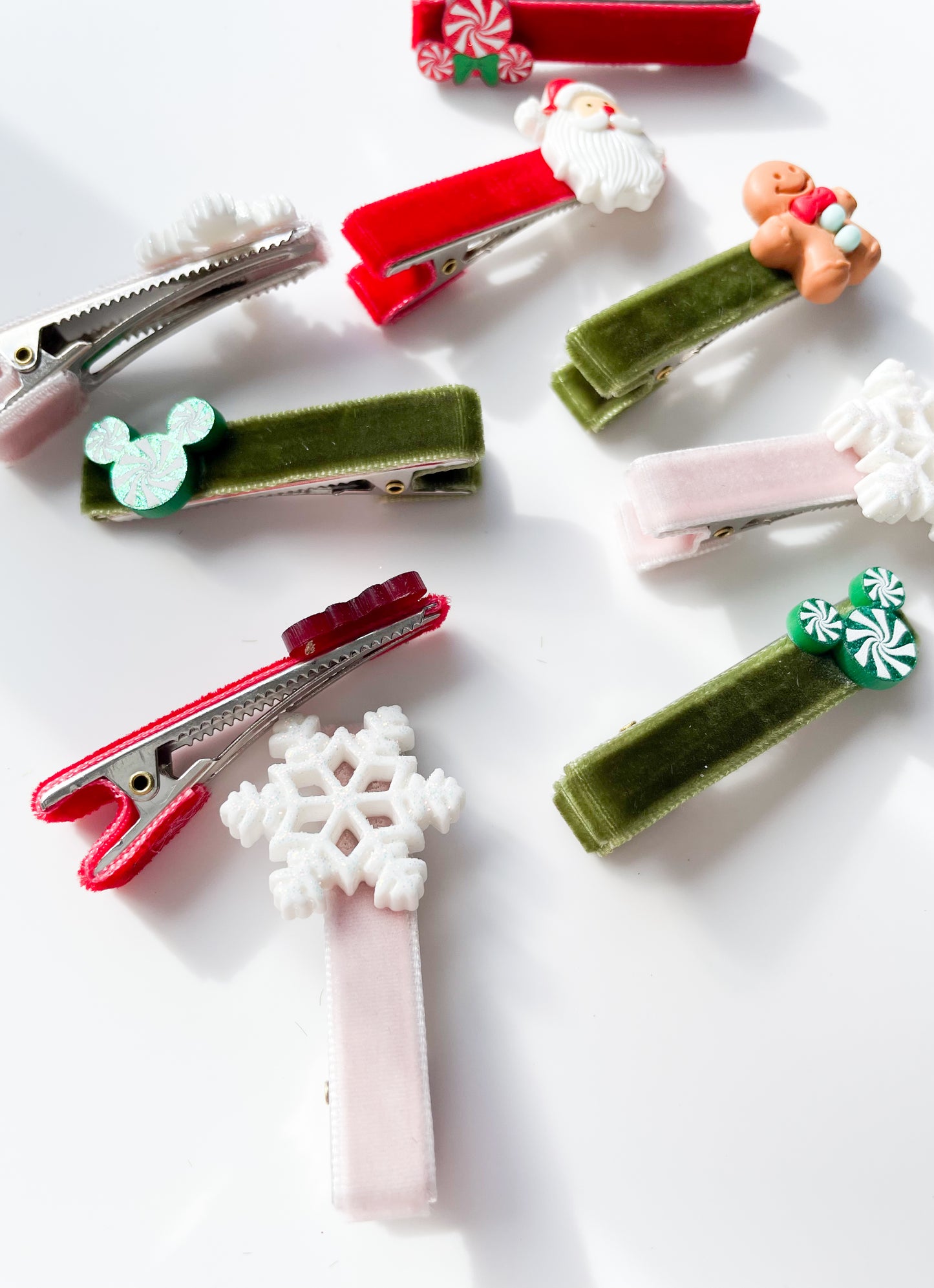 Alligator Bar Clips - Velvet Christmas