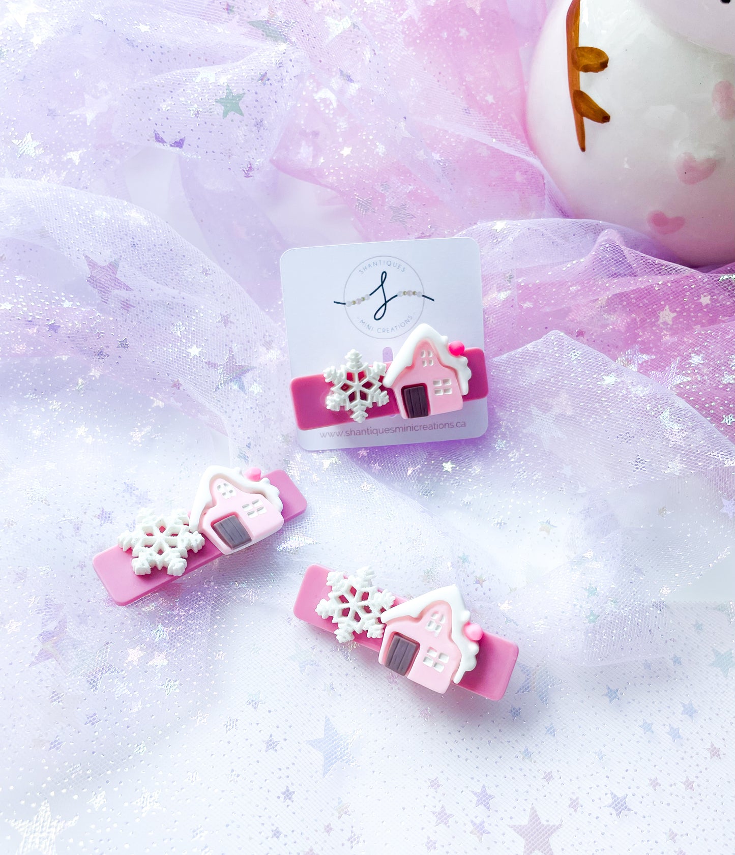 Alligator Bar Clips - Winter Wonderland