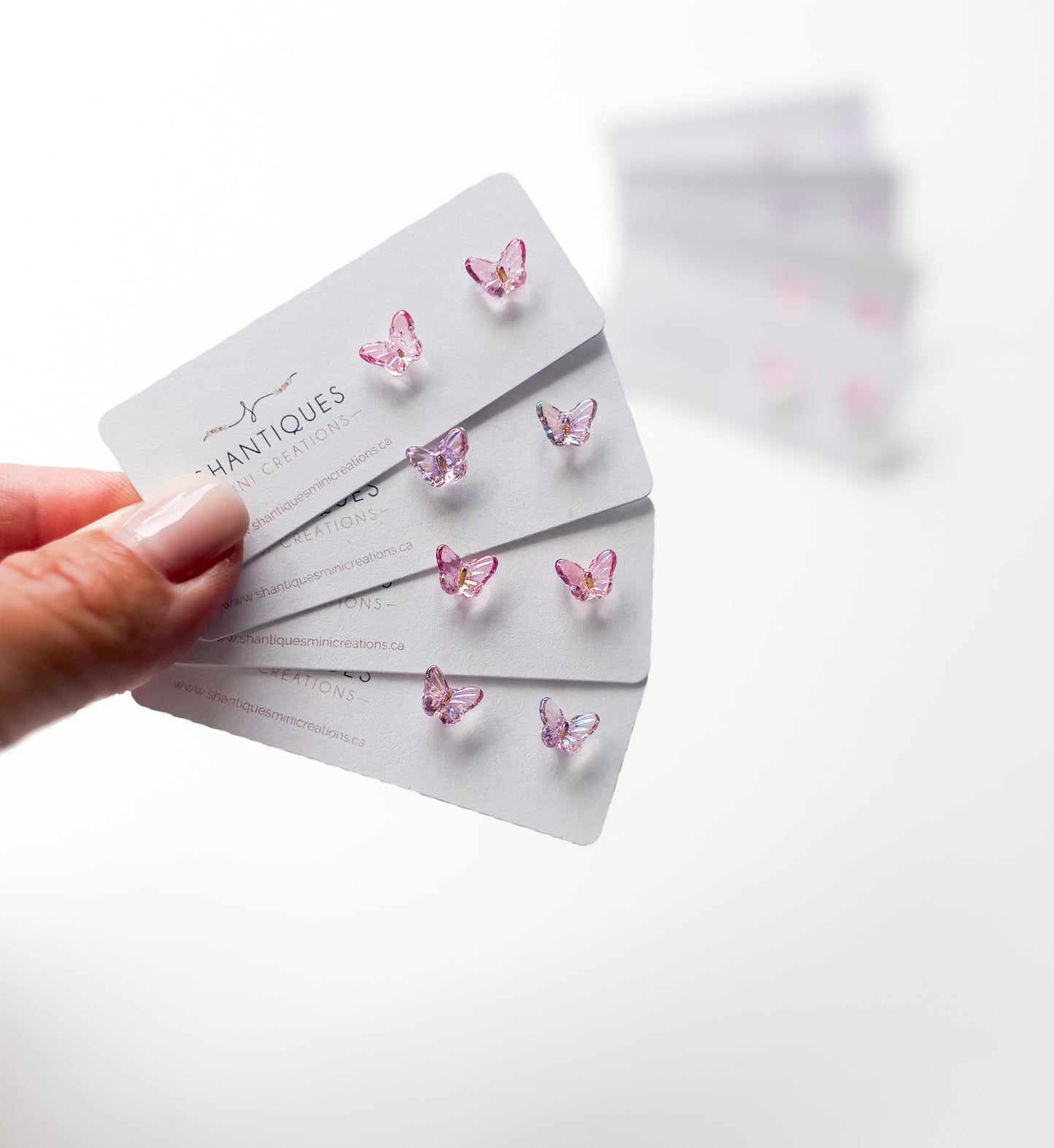 Earrings - Translucent Mini Butterflies