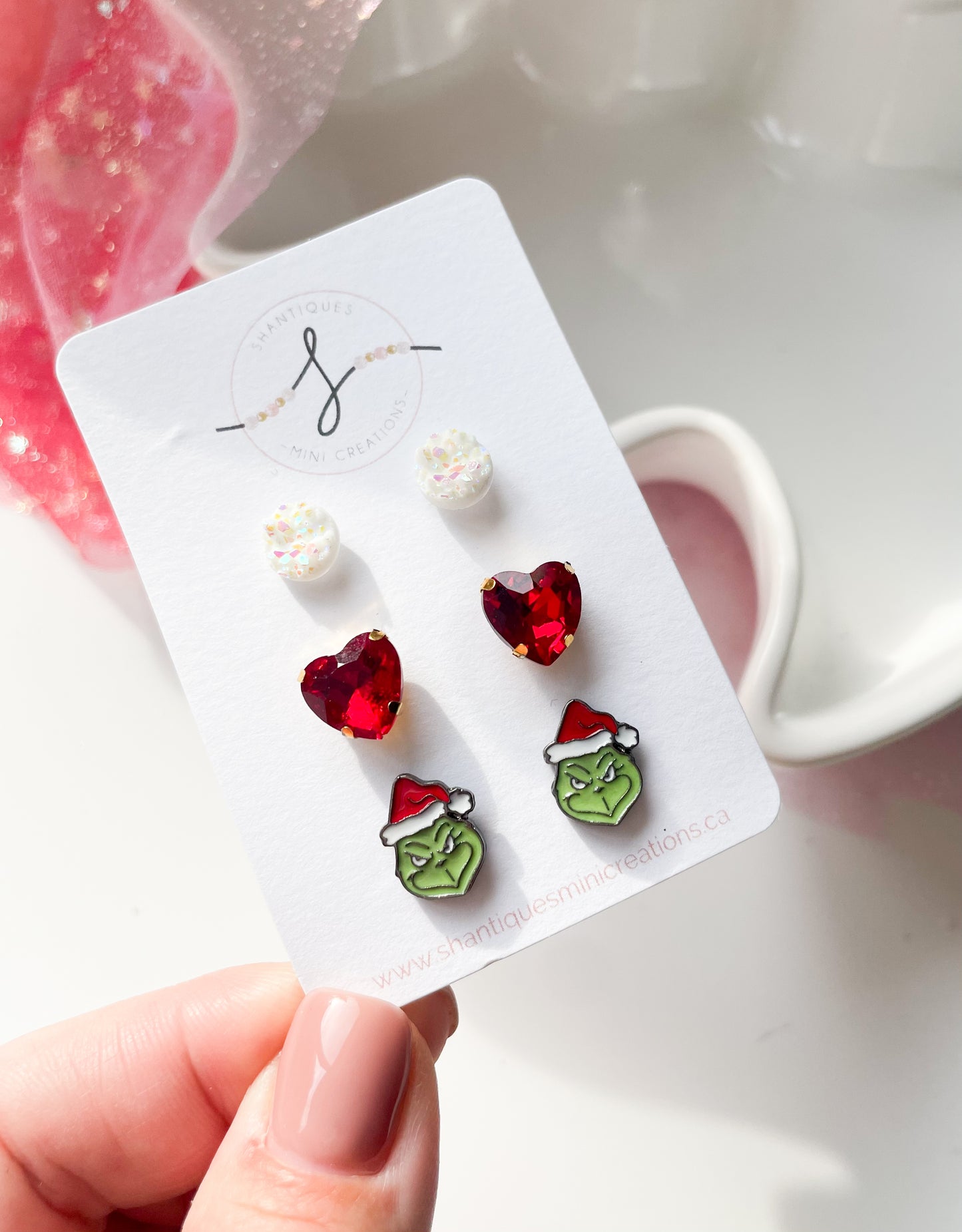 Trio Earrings - Christmas Character
