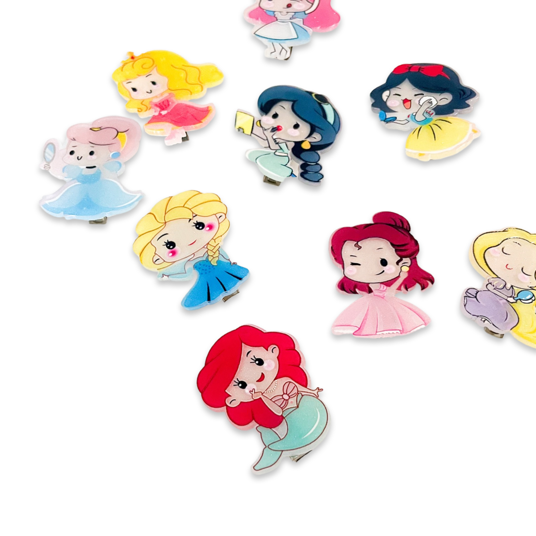 Princess - Mini Alligator Bar Clips