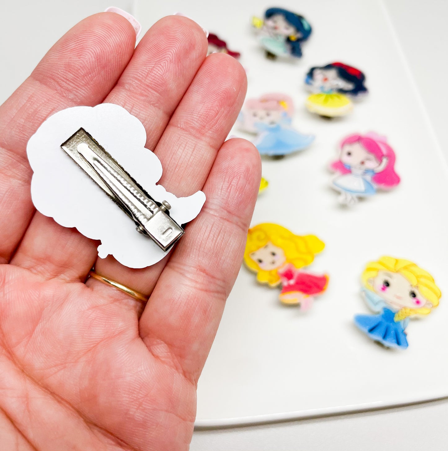 Princess - Mini Alligator Bar Clips (Full Set of 9)