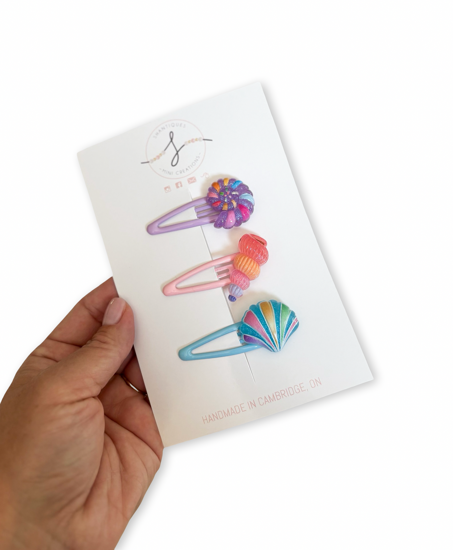 Trio Snap Clip Sets - Summer Seashells