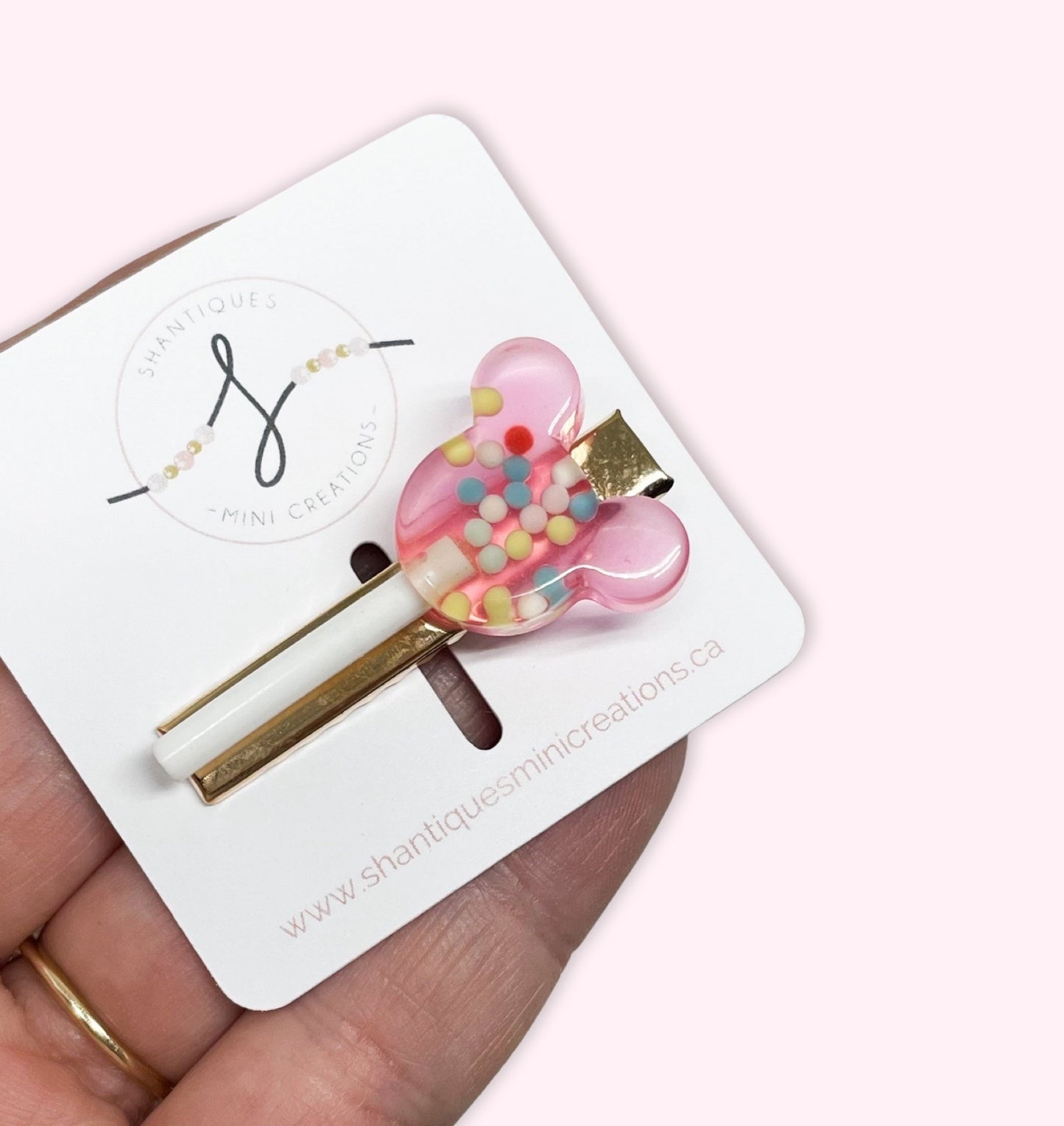 Alligator Bar Clips - Mouse Lollipop