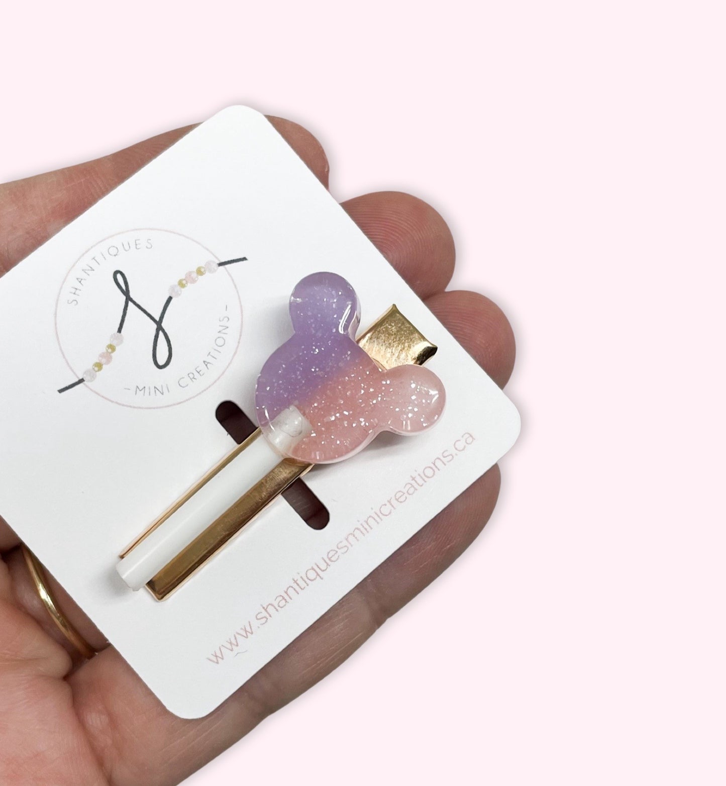 Alligator Bar Clips - Mouse Lollipop