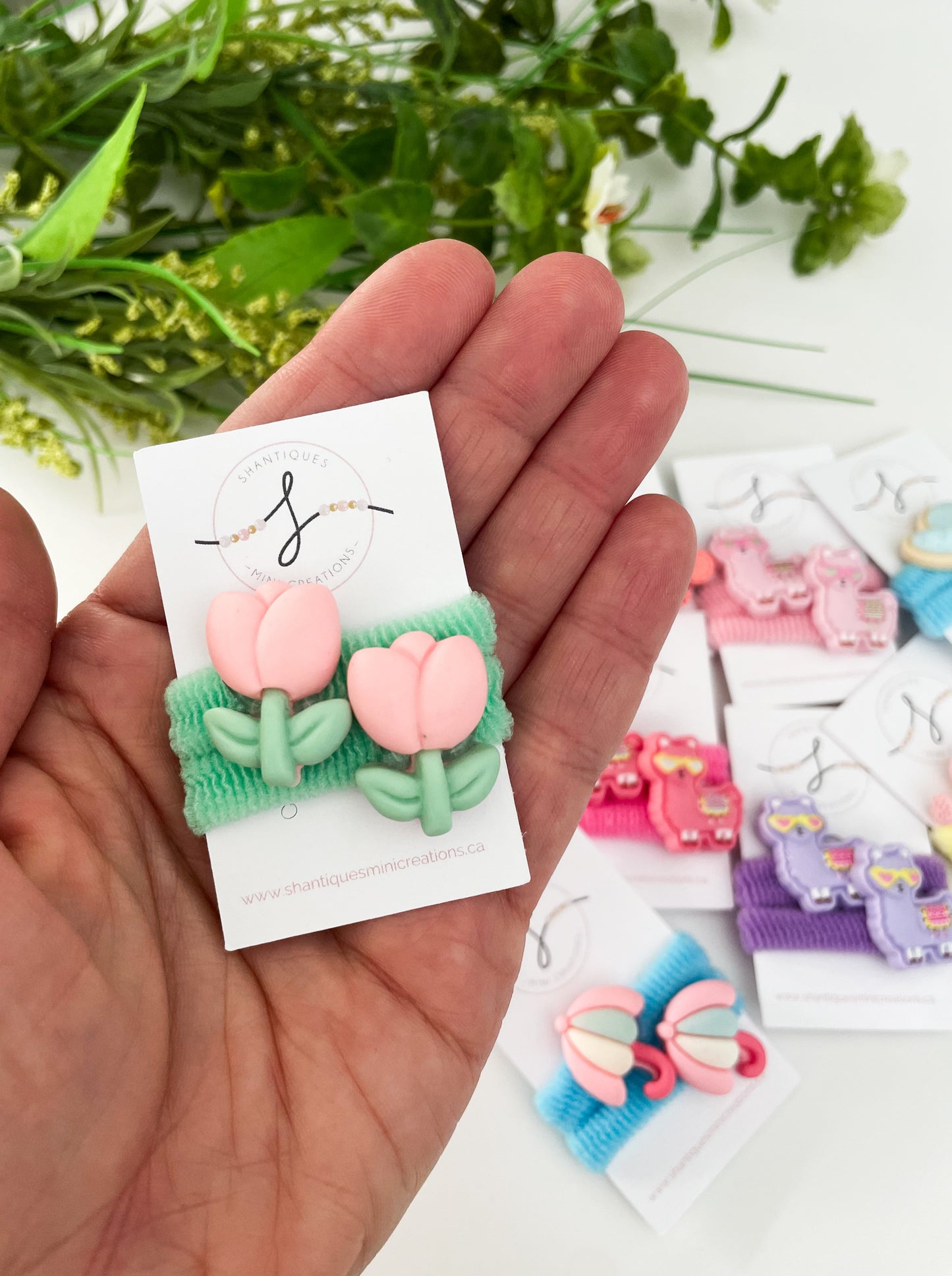 Piggy Ties - Spring Flowers
