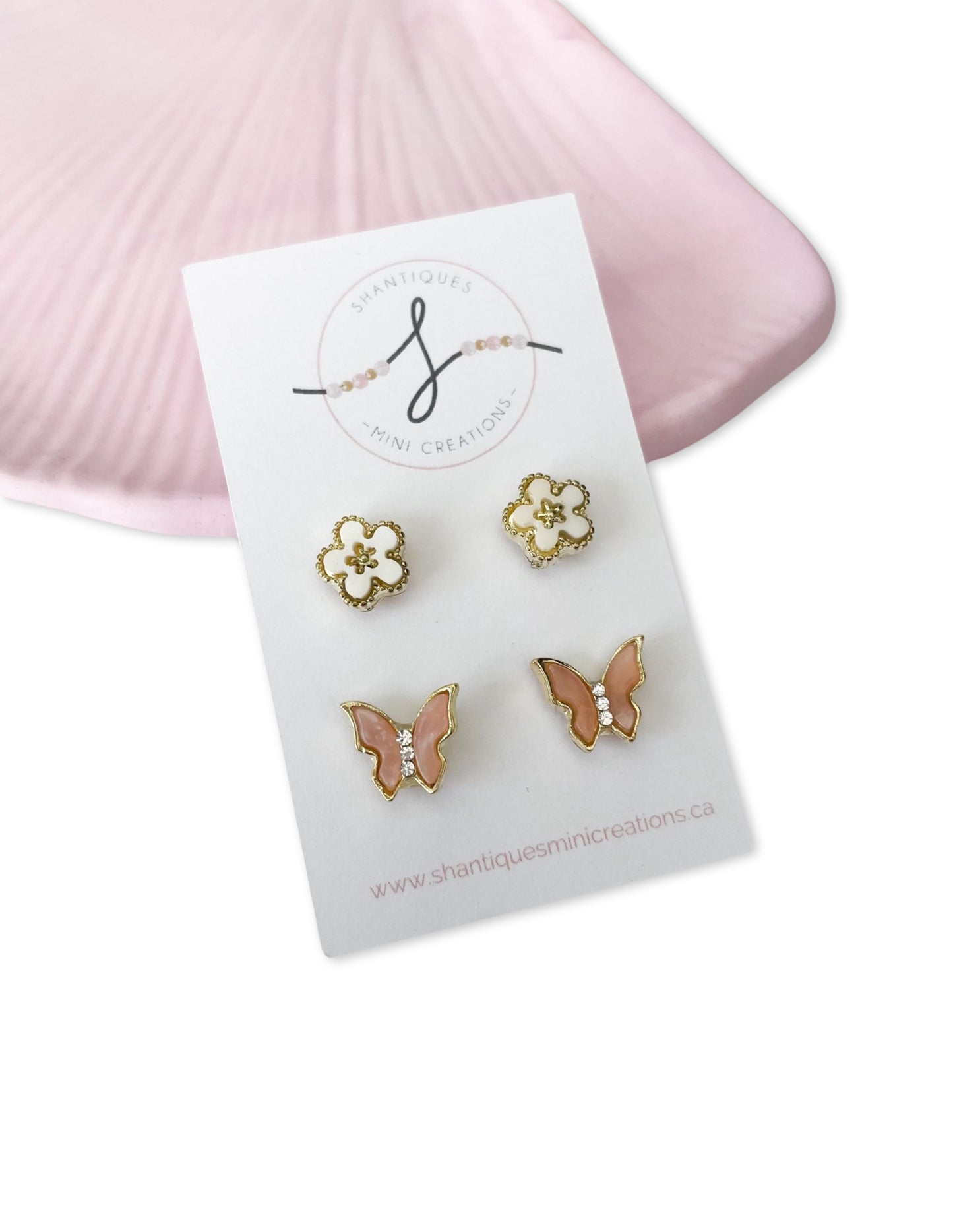 Duo Earrings - Flowers / Butterflies