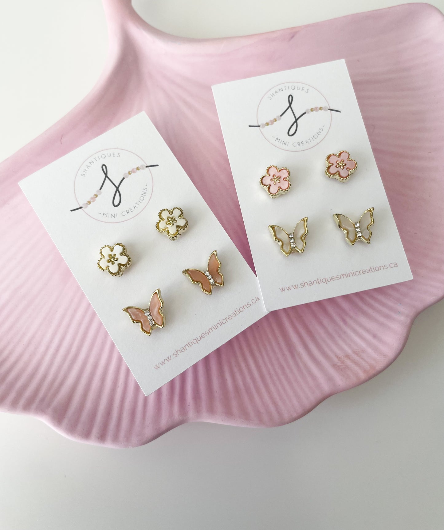 Duo Earrings - Flowers / Butterflies