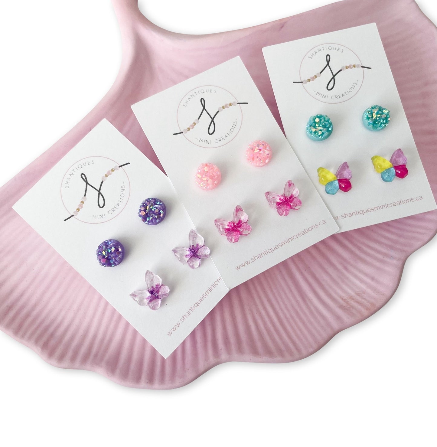 Duo Earrings - Flowers / Butterflies