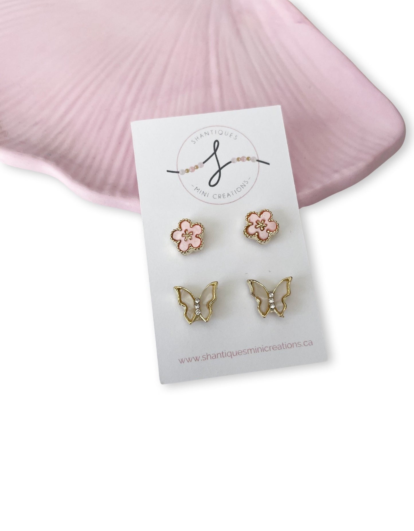 Duo Earrings - Flowers / Butterflies
