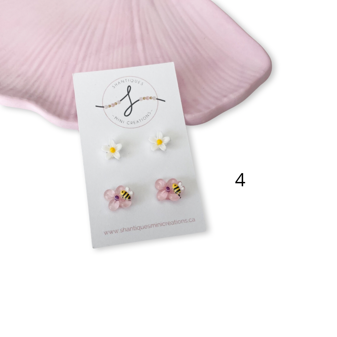 Duo Earrings - Flowers / Butterflies