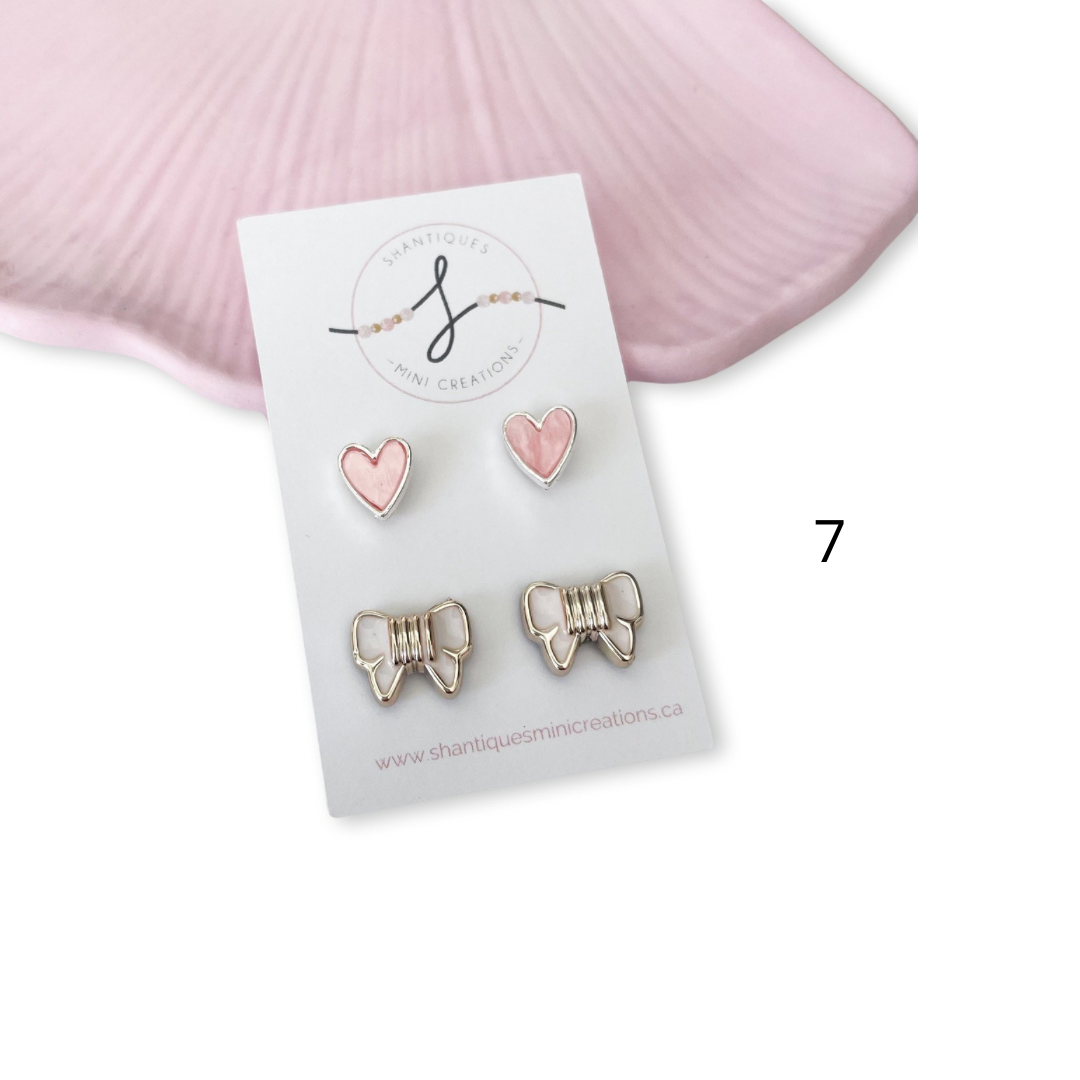 Duo Earrings - Flowers / Butterflies