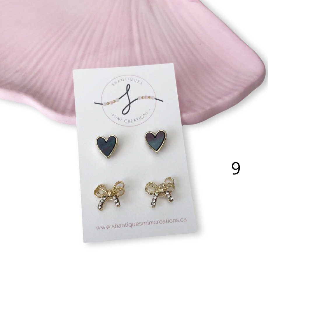 Duo Earrings - Flowers / Butterflies