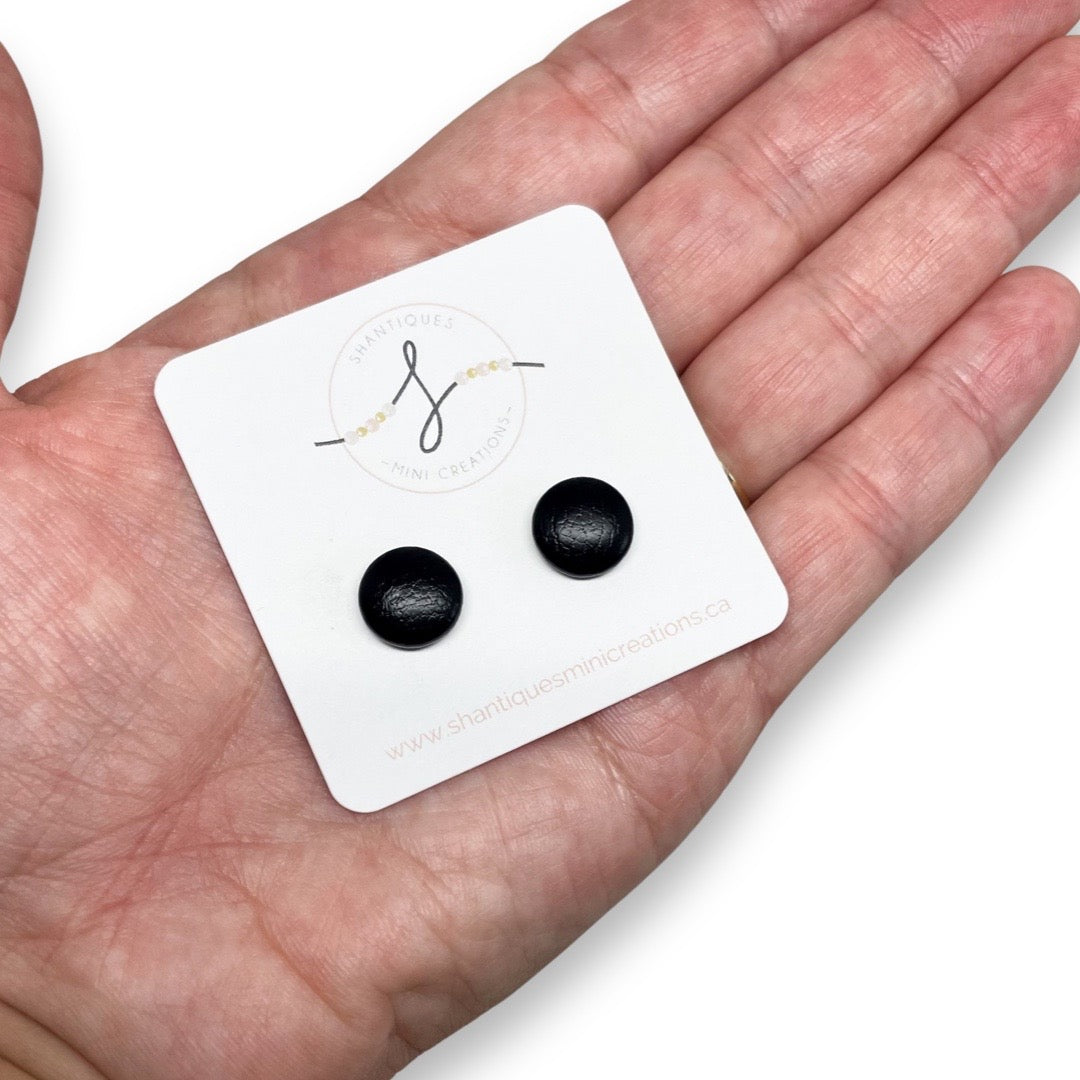Leather Rounds - Earrings