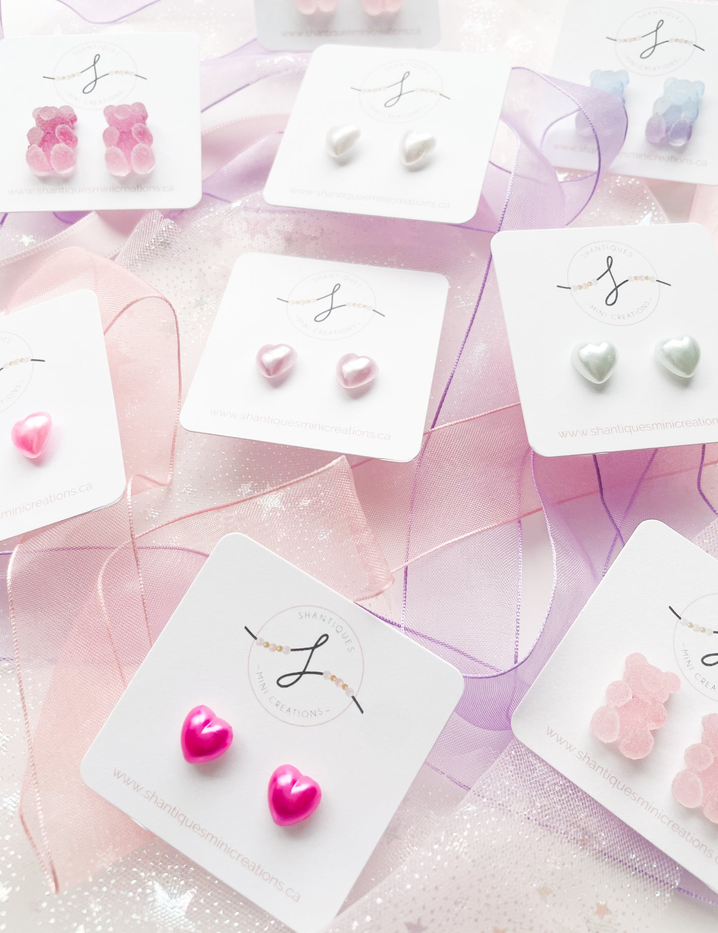 Metallic Hearts - Earrings