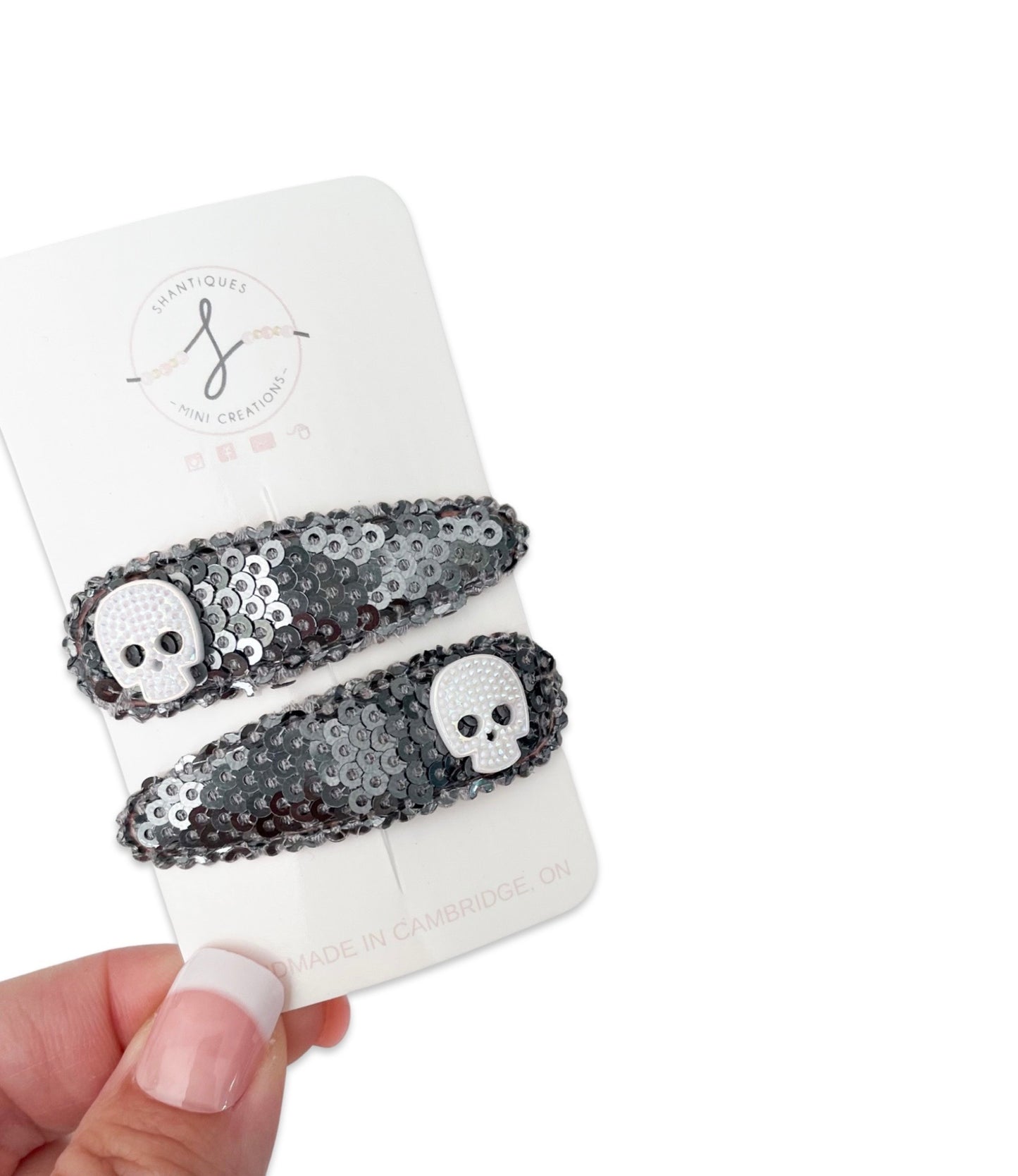 Snap Clip Sets - Glitter Sequin Halloween