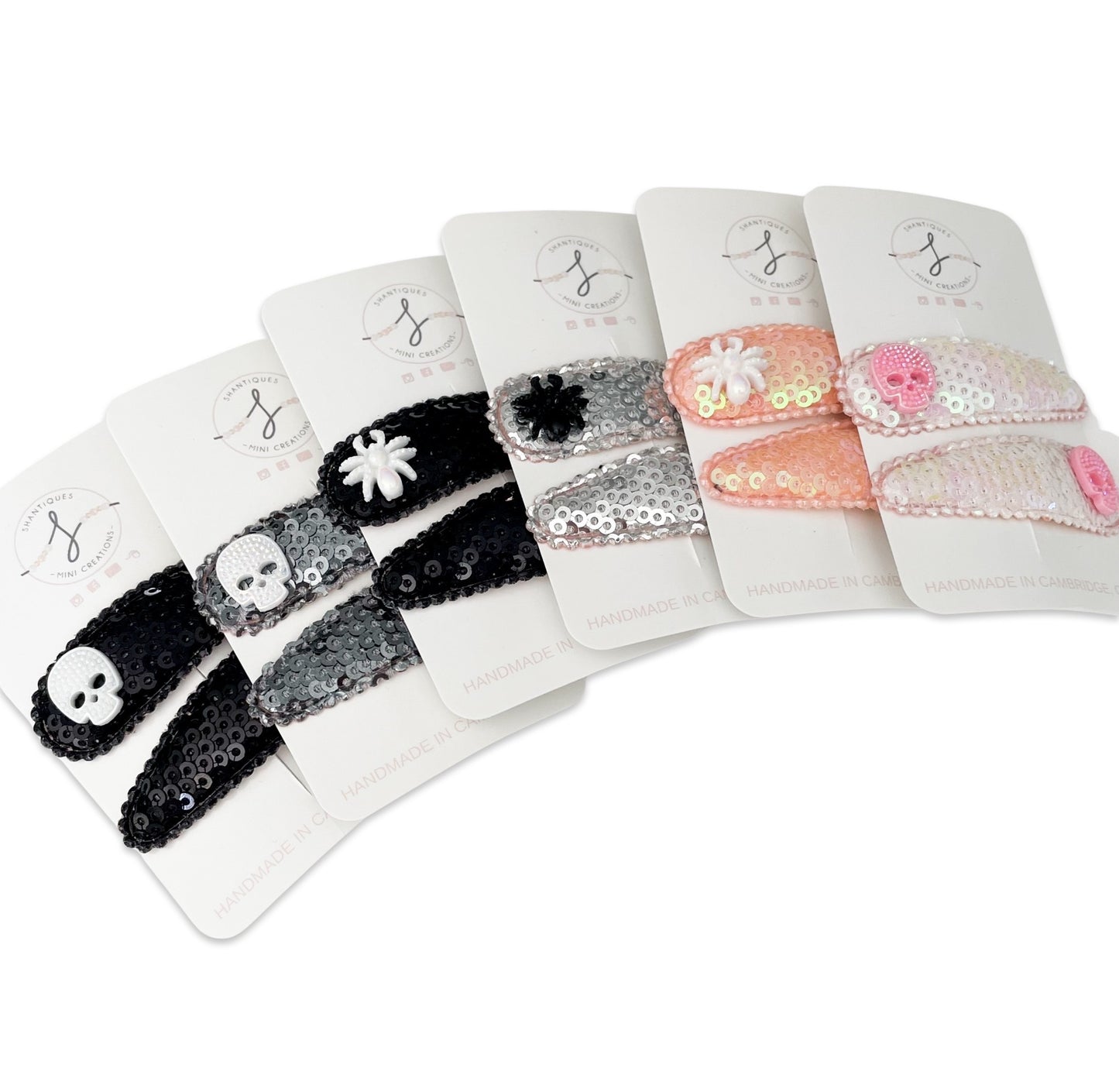 Snap Clip Sets - Glitter Sequin Halloween