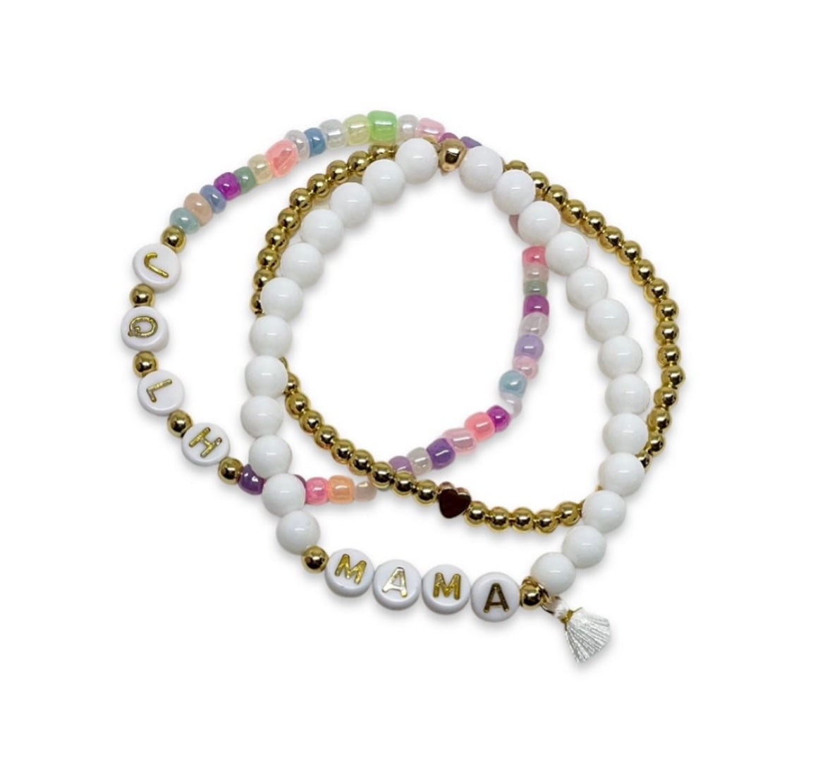 Mama/Initial Arm Stack - Bracelet Sets