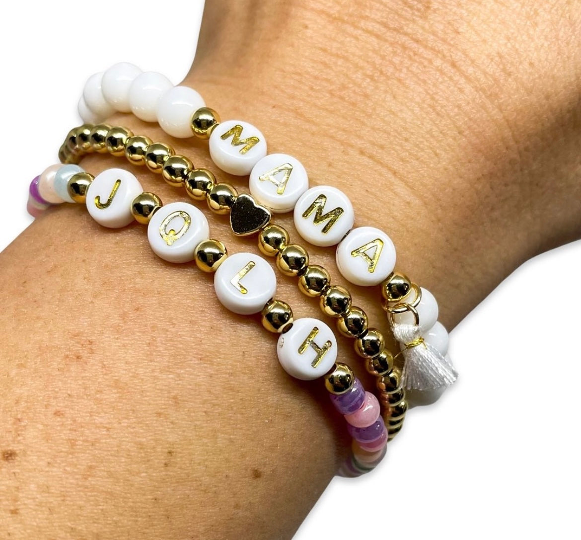 Mama/Initial Arm Stack - Bracelet Sets
