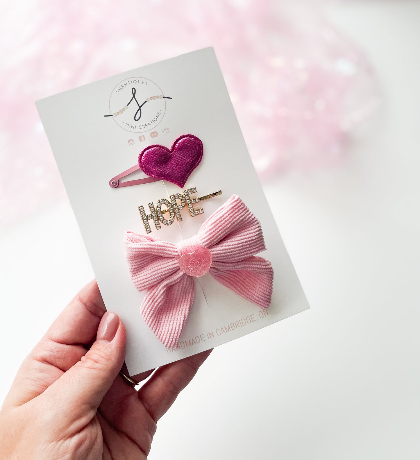 Hearts - Trio Bow / Hair Clip Sets