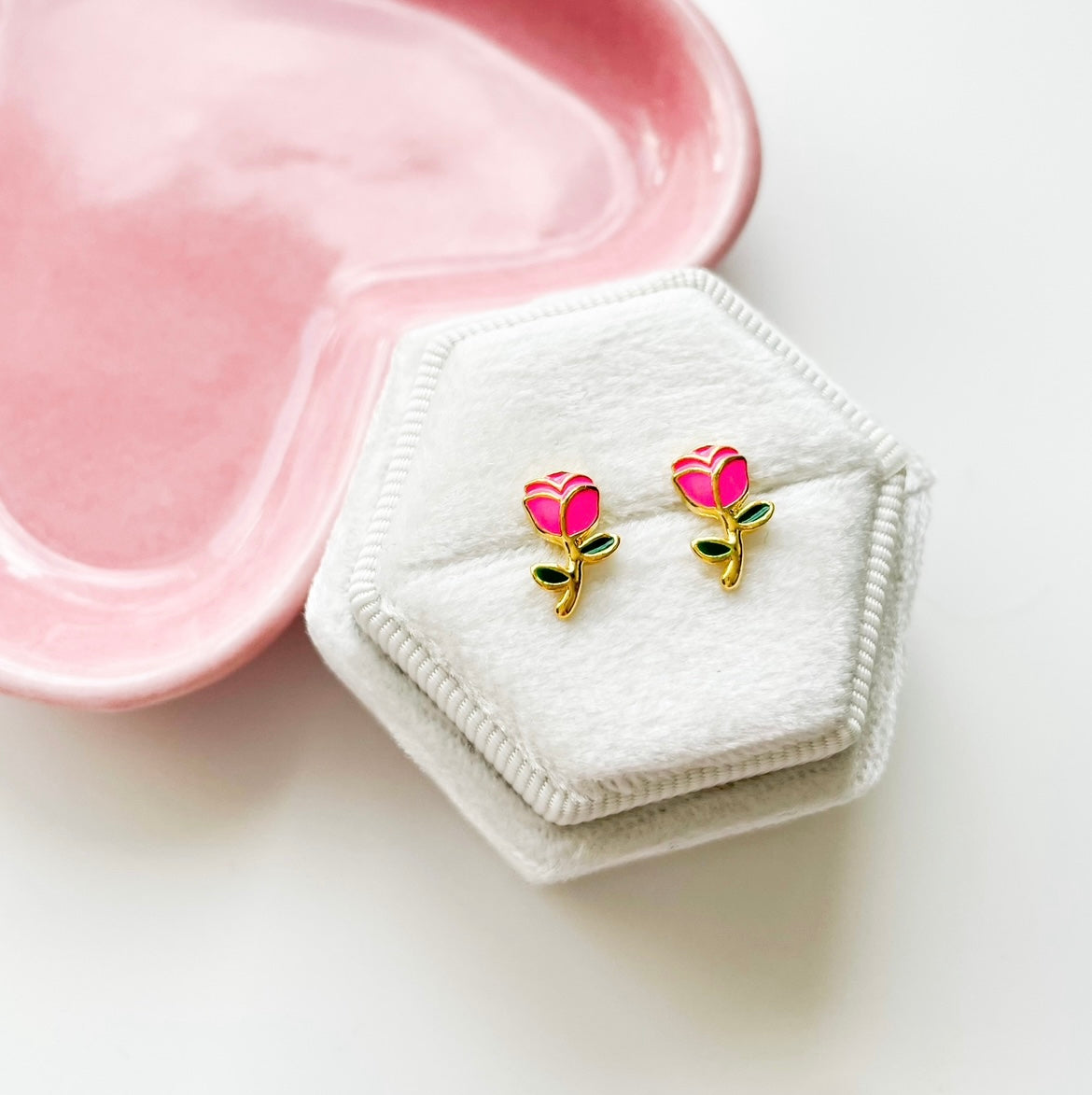 Earrings - Gold Roses