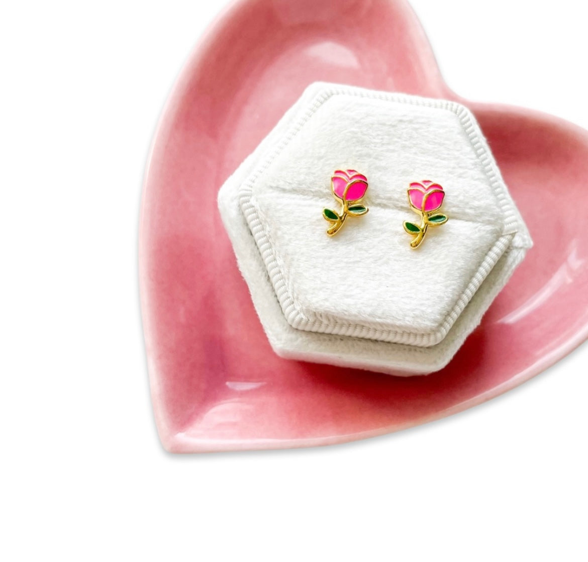 Earrings - Gold Roses
