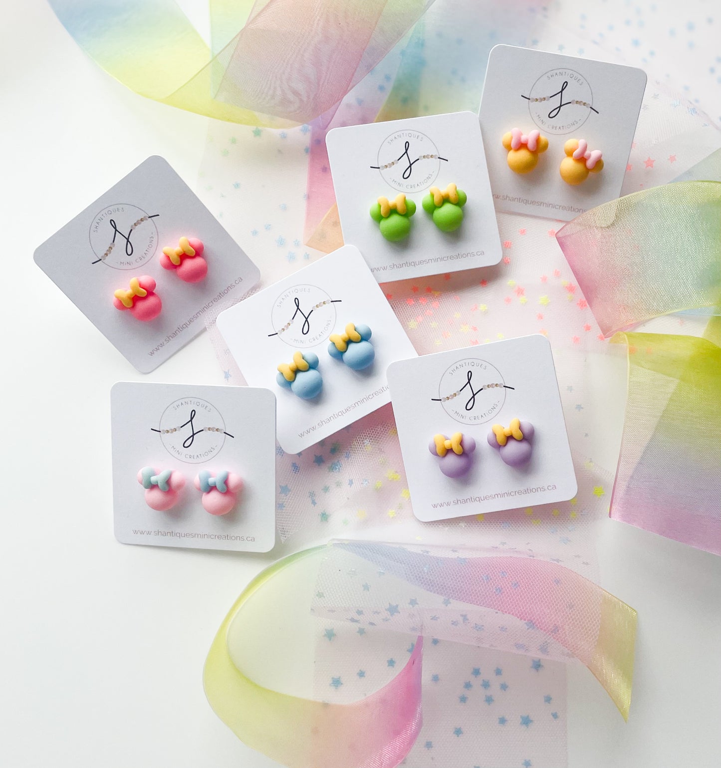 Earrings - Pastel Mouse