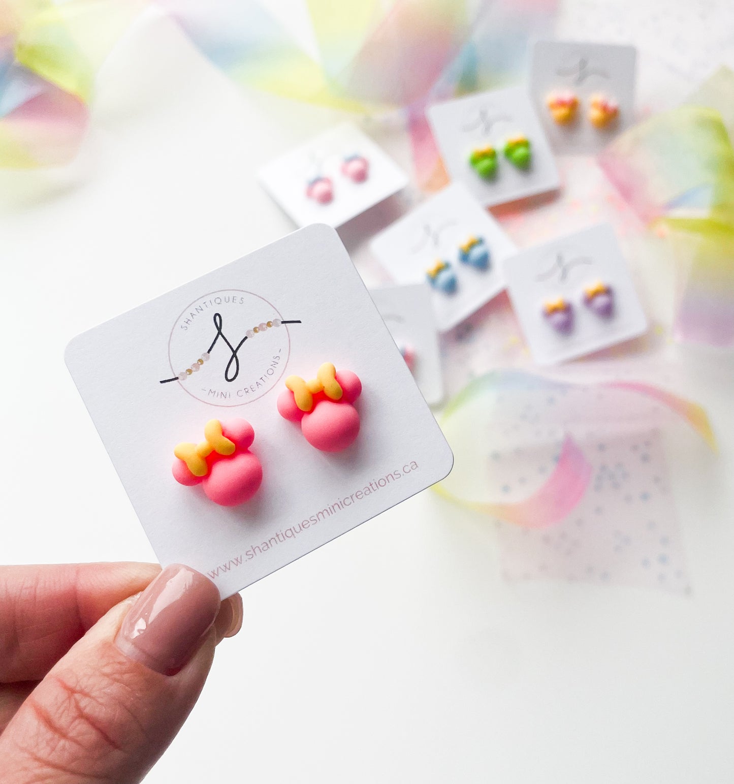 Earrings - Pastel Mouse