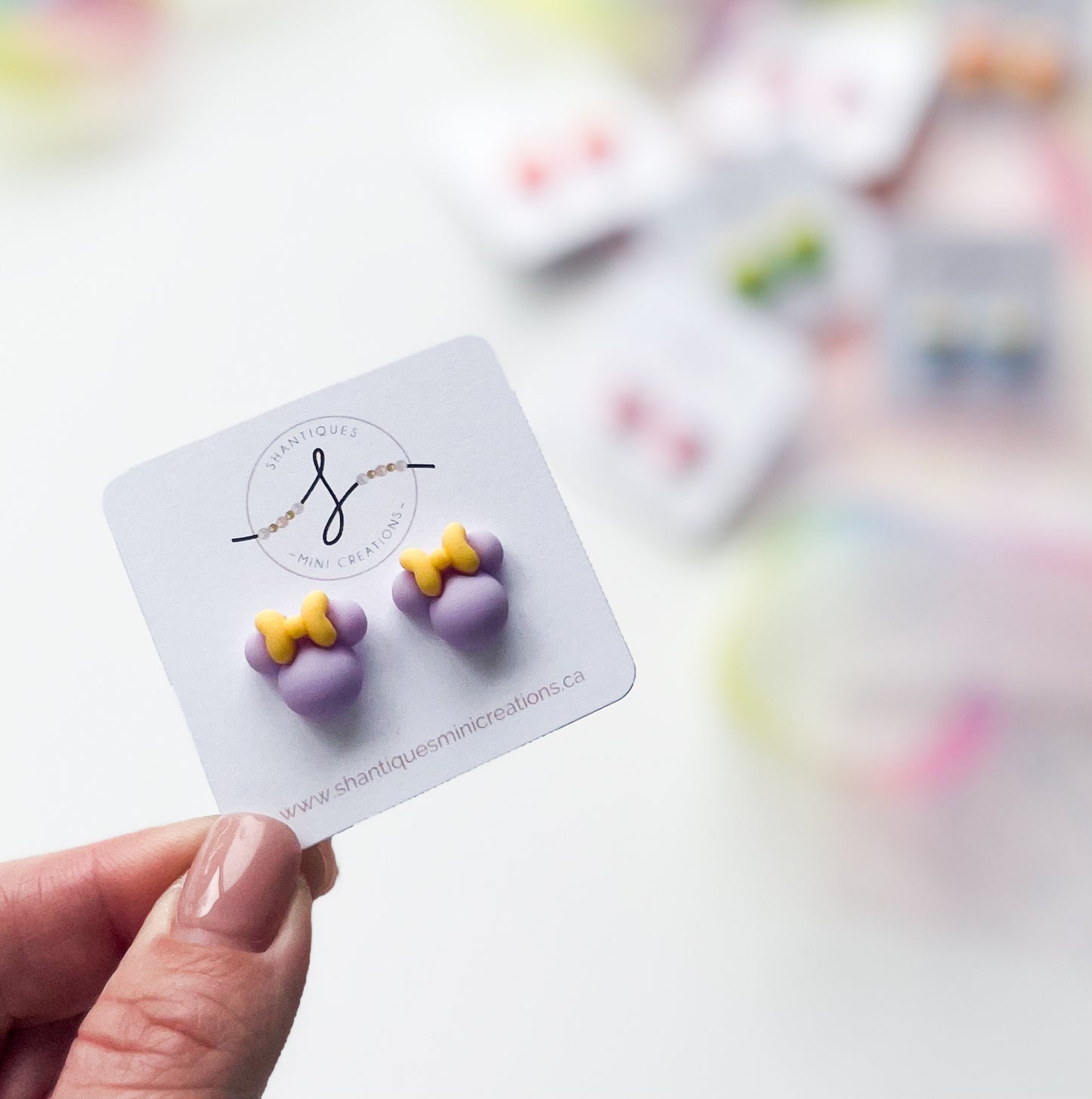 Earrings - Pastel Mouse