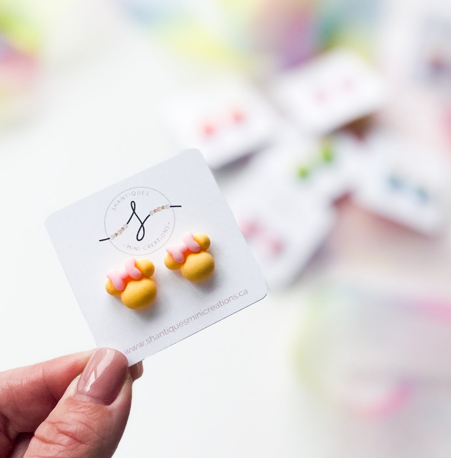 Earrings - Pastel Mouse