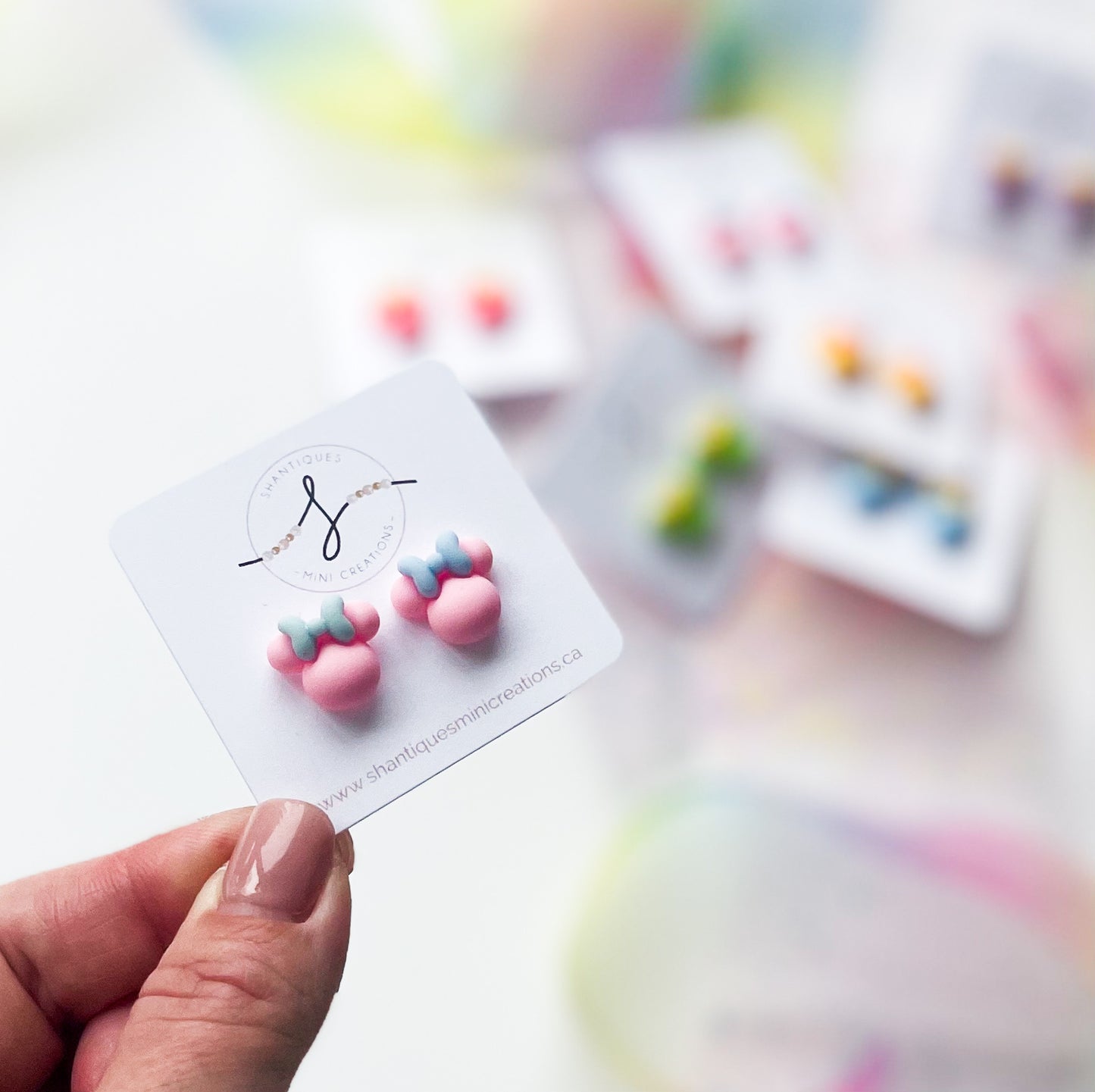 Earrings - Pastel Mouse