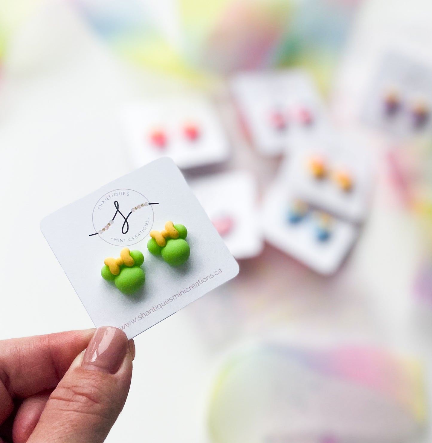 Earrings - Pastel Mouse