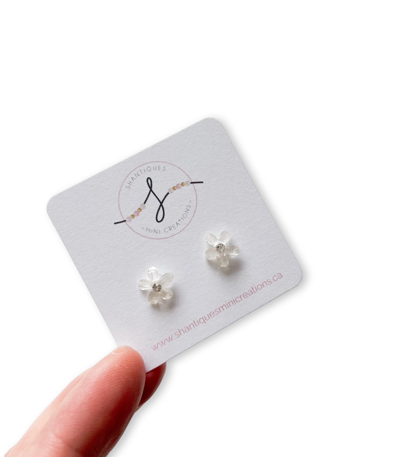 Earrings - Diamond Flowers