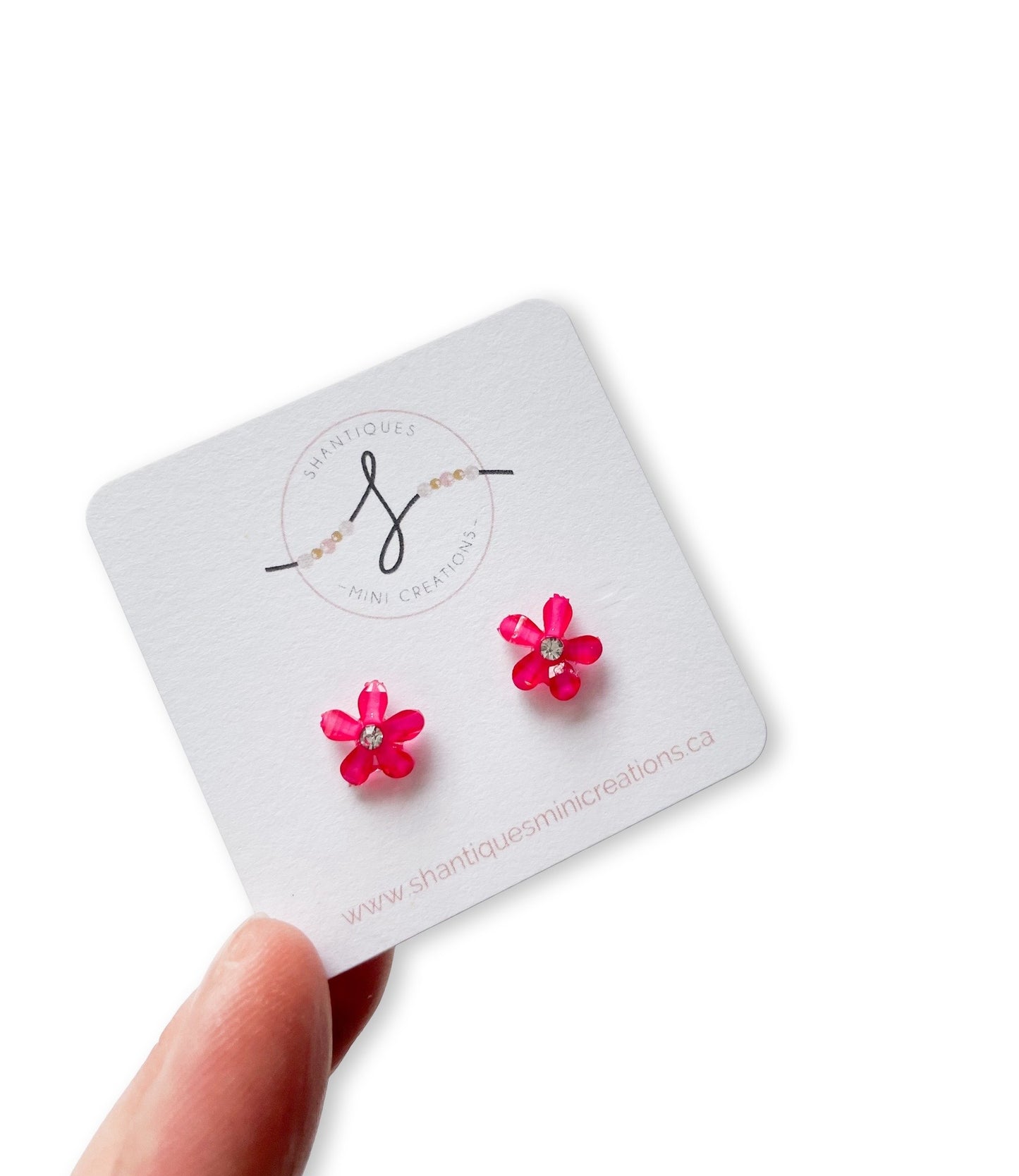 Earrings - Diamond Flowers