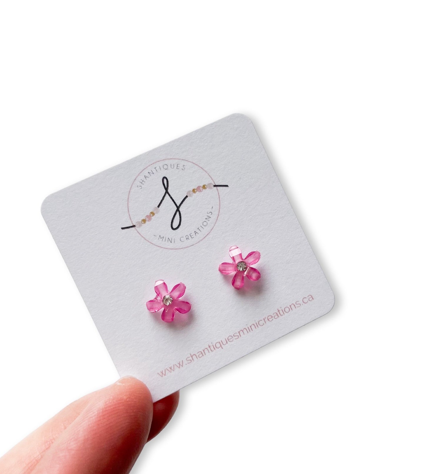 Earrings - Diamond Flowers