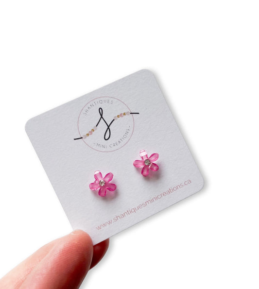 Earrings - Diamond Flowers