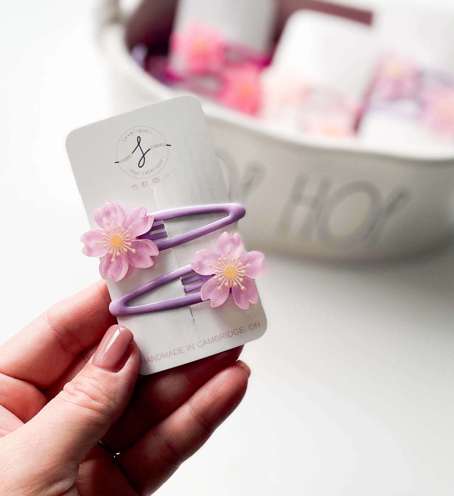 Snap Clip Sets - Glitter Flowers