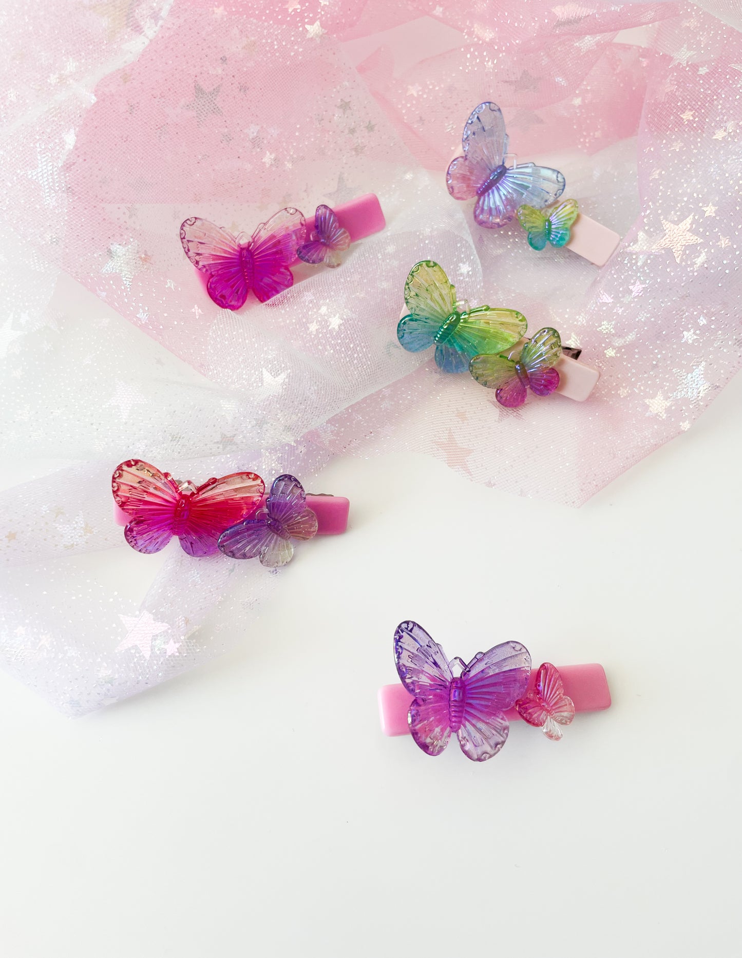 Alligator Bar Clips - Ombre Butterfly