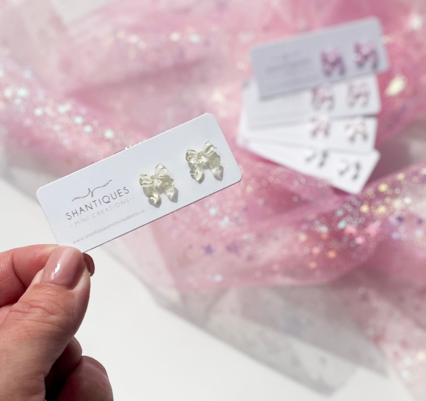 Earrings - Pastel Bows