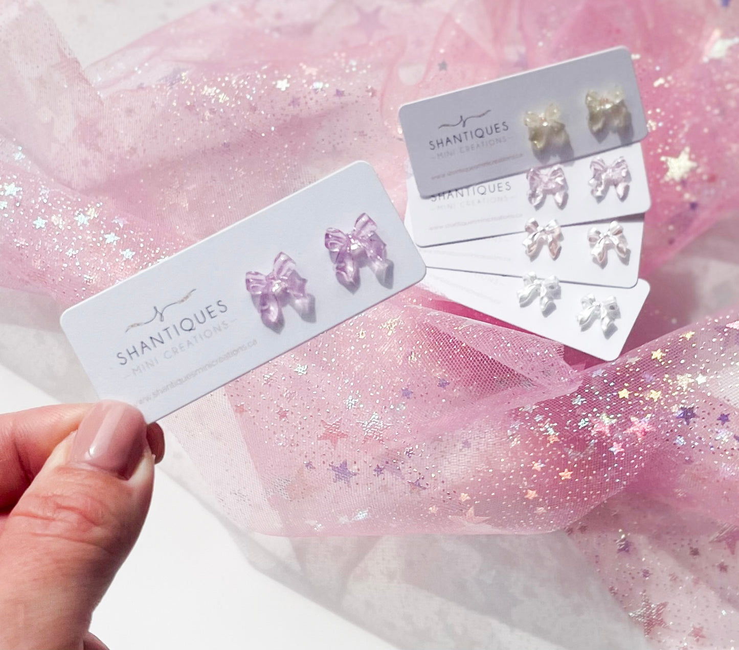 Earrings - Pastel Bows