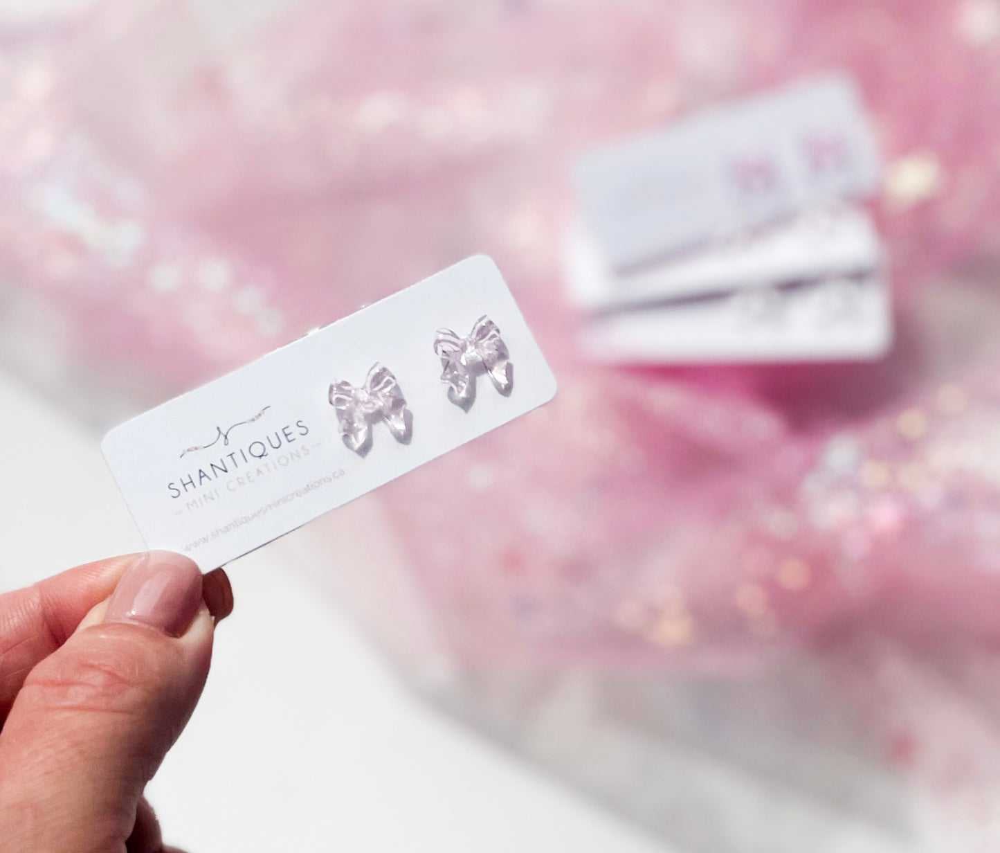 Earrings - Pastel Bows