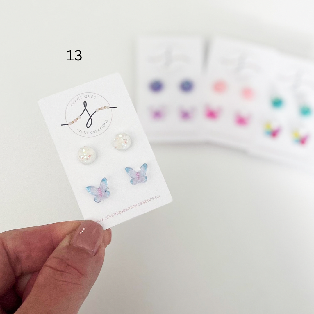 Duo Earrings - Flowers / Butterflies