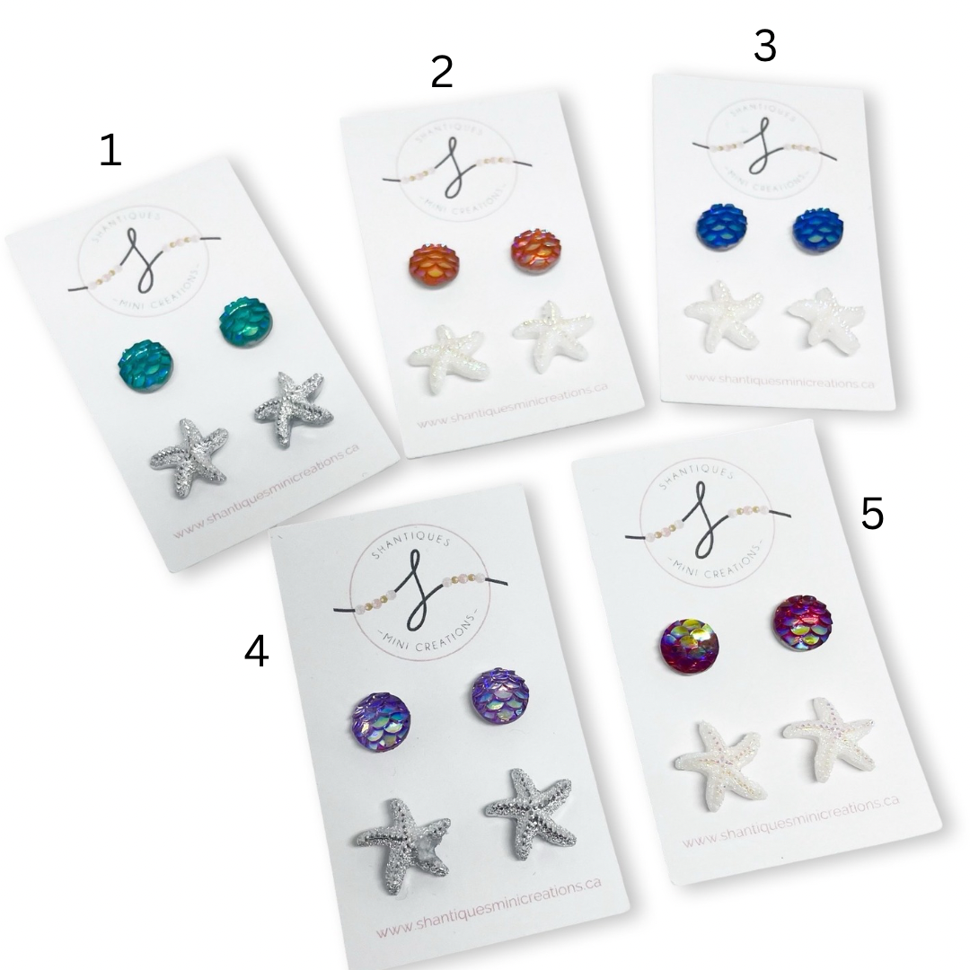 Duo Earrings - Summer Starfish